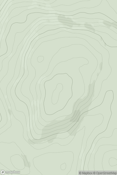 Thumbnail image for Creag Mhor [Loch Fyne to Bute and the Firth of Clyde] [NR930736] showing contour plot for surrounding peak